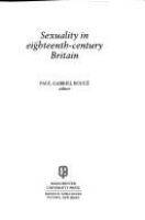 Sexuality in eighteenth-century Britain /