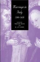 Marriage in Italy, 1300-1650 /