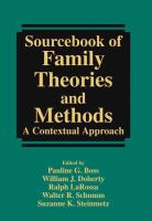Sourcebook of family theories and methods : a contextual approach /