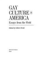Gay culture in America : essays from the field /