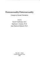 Homosexuality/heterosexuality : concepts of sexual orientation /
