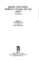 Modern urban history research in Europe, USA, and Japan : a handbook /