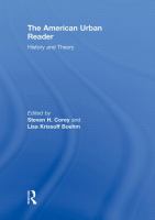 The American urban reader : history and theory /