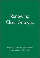 Renewing class analysis /