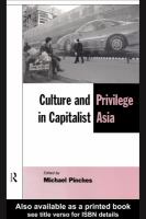 Culture and privilege in capitalist Asia