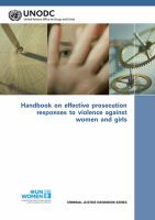 Handbook on effective prosecution responses to violence against women and girls /