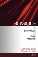 Homicide : a sourcebook of social research /