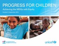 Progress for children : achieving the MDGs with equity.