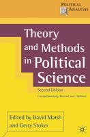 Theory and methods in political science /