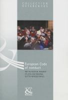 European code of conduct for the political integrity of local and regional elected representatives.