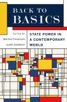 Back to basics : state power in a contemporary world /