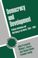 Democracy and development : political institutions and well-being in the world, 1950-1990 /