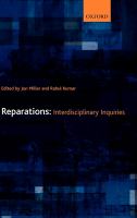 Reparations : interdisciplinary inquiries /