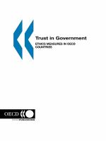 Trust in government : ethics measures in OECD countries.