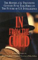 In from the cold : the report of the Twentieth Century Fund Task Force on the Future of U.S. Intelligence /