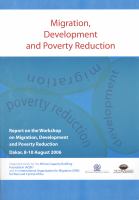 Migration, development and poverty reduction : report, Workshop on Migration, Development and Poverty Reduction : Dakar, 8-10 August 2006 /