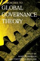 Approaches to global governance theory /