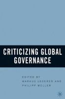 Criticizing global governance /