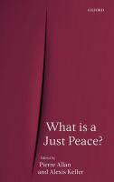 What is a just peace? /