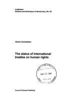 The status of international treaties on human rights /