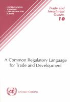 A common regulatory language for trade and development.