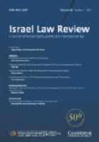 Israel law review.