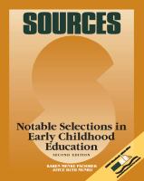 Sources : notable selections in early childhood education /