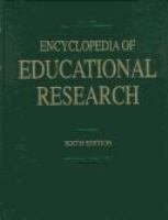 Encyclopedia of educational research /