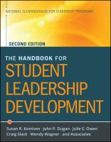 The handbook for student leadership development /