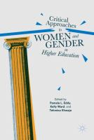 Critical approaches to women and gender in higher education