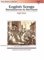 English songs : Renaissance to Baroque /