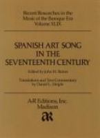 Spanish art song in the seventeenth century /