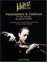 Transcriptions & cadenzas for violin and piano /