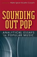 Sounding out pop : analytical essays in popular music /