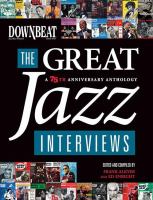 DownBeat--the great jazz interviews : a 75th anniversary anthology /