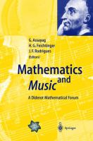 Mathematics and music : a Diderot Mathematical Forum /