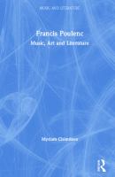 Francis Poulenc : music, art, and literature /