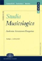 Studia musicologica.