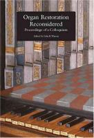 Organ restoration reconsidered : proceedings of a colloquium /