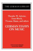 German essays on music /