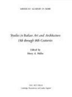 Studies in Italian art and architecture, 15th through 18th centuries /