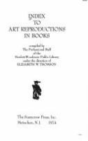 Index to art reproductions in books. /