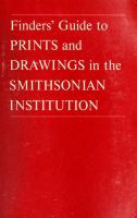 Finders' guide to prints and drawings in the Smithsonian Institution /