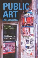 Public art in Canada : critical perspectives /