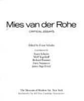 Mies van der Rohe : critical essays /