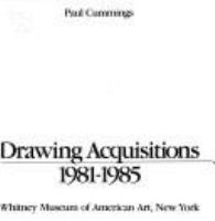 Drawing acquisitions, 1981-1985 /