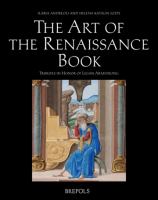 The art of the Renaissance book : tributes in Honor of Lilian Armstrong /