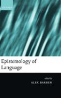 Epistemology of language /