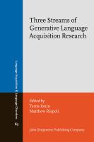 Three streams of generative language acquisition research selected papers from the 7th meeting of Generative Approaches to Language Acquisition - North America, University of Illinois at Urbana-Champaign /
