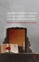 Gender perspectives on vocabulary in foreign and second languages /